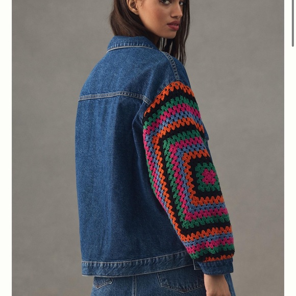 Farm Rio Crochet Denim Jacket - Picture 2 of 9